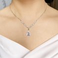 thumbnail image 3 of (Qr) Juego de pendientes y collar de cristal para novia, gargantilla de plata para novia, collares con colgante para mujeres y niñas JM, 3 of 5
