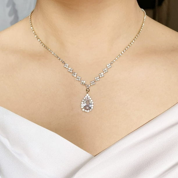 Complementos Mujer Para Bodas Juego De Joyería Wedity Collar Y