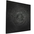 thumbnail image 5 of DecMode Black Wooden Handmade Intricately Carved Radial Geometric Wall Decor, 5 of 7