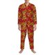 thumbnail image 3 of Balery Flying Black Bat Pijama para Hombre de Dos Piezas con Manga Larga, Conjunto de Dormir y Descanso Suave con Bolsillos-Medium, 3 of 7