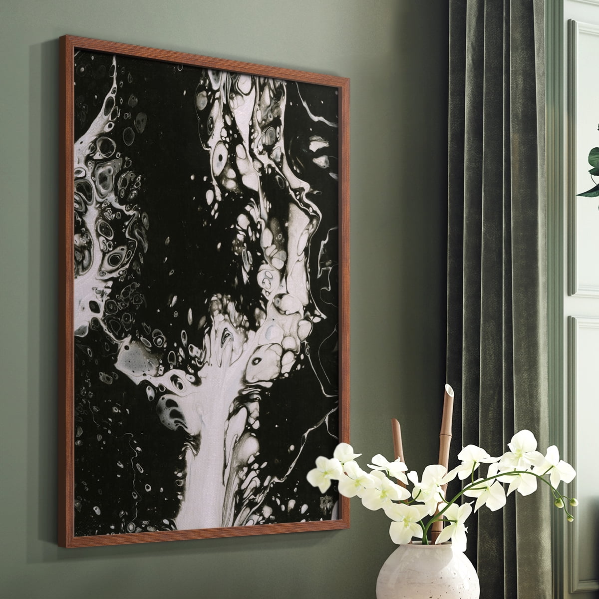 C37 Framed Print in Brown Solid Wood Framed Print No Nail Hanging