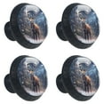 thumbnail image 2 of 4 Pcs Christmas Elk Knobs for Kitchen Cabinet Cupboard Dresser Bookcase Drawer Pulls Handles Round Home Decor, 2 of 8