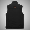 thumbnail image 6 of Lovskoo Men's Outdoor Casual Sleeveless Cargo Jackets Fleece Lined Stand Collar Full Zip Coats Warm Outwear Padded Vest Coats Black, 6 of 8