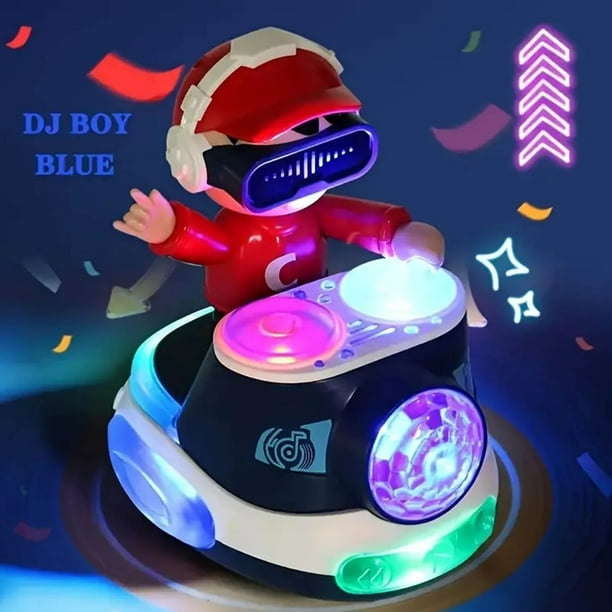 Juguete musical de baile con luces y música de colores para DJ de hip-hop | Evita obstáculos automáticamente | Juguete electrónico interactivo para niños pequeños
