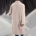 thumbnail image 4 of Women's Double Long Trench Coat Windproof Classic Lapel Slim Overcoat Double Notch Lapel Womens Thick Wool Winter Jackets Wool Long Winter Coat 100 Wool Winter Jackets Women Light Weight Wool Winter, 4 of 4