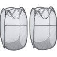 thumbnail image 1 of Cesto para la ropa sucia CHAO paquete de 2 plegable gris malla, 1 of 5