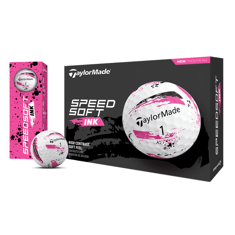 TaylorMade Speed Soft Ink Golf Balls Pink - Walmart.com