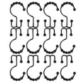 thumbnail image 2 of Bewildely 12 ganchos para cortina de ducha, perchas para cortinas de habitación de Hotel, anillos colgantes para bañera, accesorios para interiores y Accesorios de baño Negro Bewildely HA062211-02B, 2 of 6