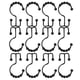 thumbnail image 3 of Moyic Ganchos para cortina de ducha de 12 piezas, colgadores para cortinas de habitación de Hotel, anillos para revestimiento de baño, accesorios Accesorios de baño Negro Moyic HA062211-02B, 3 of 6