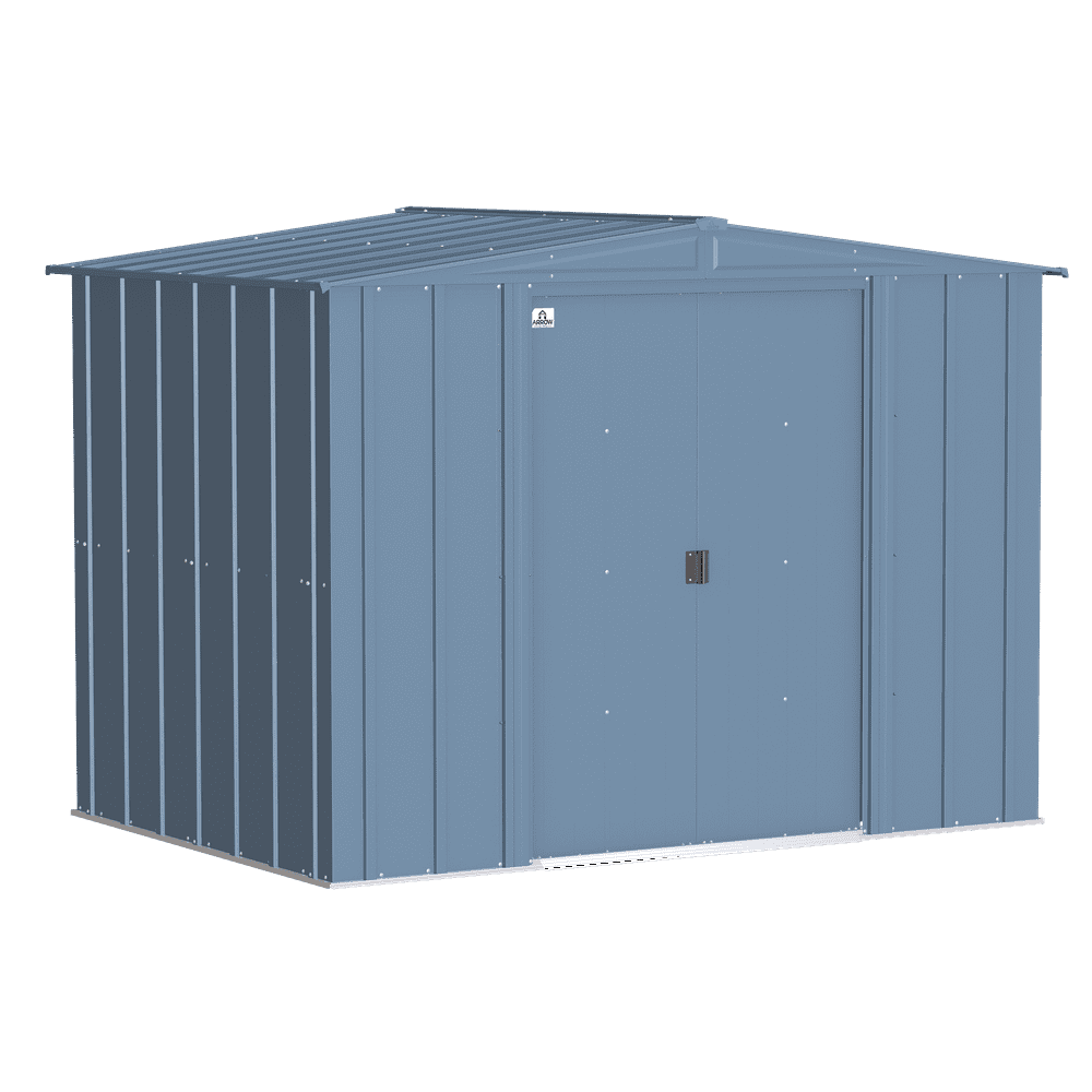 Arrow Classic Steel Storage Shed, 8' x 6' Outdoor Shed, Blue Grey Metal Shed Arrow Classic Steel Storage Shed, 8' x 6' Outdoor Shed, Blue Grey Metal Shed