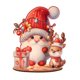 thumbnail image 2 of Ganfancp Innovadora Navidad Pintado de Madera Ensamblado Decoración Decoración de Navidad Puzzle Ornamento para Escritorio Construye Tu Propia Cabaña de Santa Claus y Renos Pantalla Ofertas Del Día 1, 2 of 6