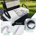 thumbnail image 5 of Golf Cart Seat Covers for 2 Seater,Easter Bunny Microfiber Cart Seat Towel Blanket,Cute Rabbits with Rings Retro Country Absorbent Breathable Non Slip Bench Seats Protector for Golf Course 51"x31", 5 of 9