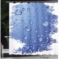 thumbnail image 4 of Ambesonne Grunge Shower Curtain, Bubble Water Rain Drop, 69"Wx84"L, Violet Blue, 4 of 5
