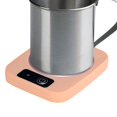 thumbnail image 4 of Calentador de tazas de café, posavasos portátil con carga USB, tazas de cerámica multifunción duraderas, calentador de tazas de metal, rosa, 4 of 4