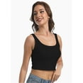 thumbnail image 5 of Women's Square Neck Sleeveless Crop Top - Strappy Tank for Workout & Casual, 5 of 6