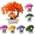 thumbnail image 2 of Simulation Fake Potted Bonsai Tree Artificial Plant Desk Ornament Home Decor, 2 of 10