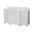 thumbnail image 6 of Nantucket 60" Single Bathroom Vanity with White Cabinet and Carrara Marble Top, 6 of 6