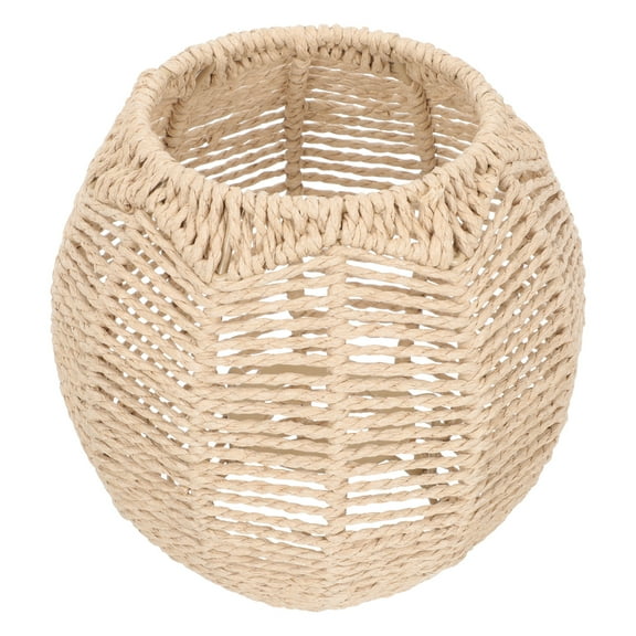 Bulb Ceiling Light Paper Rope Round Lampshade Ratan Home Decor