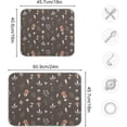 thumbnail image 3 of FREEAMG Leaf and Mushroom Pattern Dish Drying Mat for Kitchen Counter,Super Quick Absorbent Composite Sponge Dish Drying Pad,Heat Resistant Non-Slip Rack Tableware Mat, 16x18 Inch, 3 of 7
