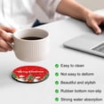 thumbnail image 3 of Red Christmas Snowman Coasters Set of 2, Absorbent Coasters for Drinks, Winter Snowflake Green Xmas Tree Coaster for Desk Coffee Table Protection, Home Decor House Warming Gifts 4", 3 of 8