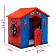 Marvel Spider-Man Plastic Indoor/Outdoor Playhouse with Easy Assembly by Delta Children, Blue/Red