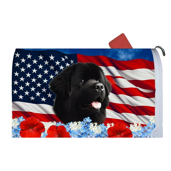 Newfoundland - Best of Breed Patriotic Dog Breed Mail Box Cover