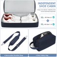 thumbnail image 2 of Bolsa de viaje ETRONIK para hombre y mujer con compartimento para zapatos 42 L, color azul, 2 of 6