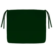 Jordan Manufacturing 17.5" x 19.75" Forest Green Solid Rectangular Outdoor Chair Pad Seat Cushion with Ties and Rounded Corners