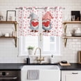 thumbnail image 2 of Valentine's Day Kitchen Curtains Window Panels, Romance Gnomes Couple Heart Pink Love Insulated Window Treatment Curtain, Grommet Curtains for Bedroom/Living Room/Bathroom, 2 Piece 27.5"Wx39"L, 2 of 8
