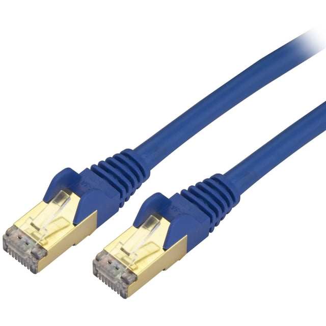 Cable Ethernet StarTech.com Cat6a de 14 pies y 10 GbE blindado, azul
