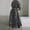 *Gray, variant on U Women's Leopard Print Long Sleeve Lapel Midi Dress,Casual A Line Tunic Shirt Dress with Pockets Khaki,Women's Plus L