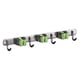 thumbnail image 1 of Soporte para fregona y escoba, 3 posiciones, 4 ganchos, soporte de pared de acero inoxidable, 1 of 6