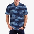 thumbnail image 1 of Balery Starry Sky Camisa Polo de Hombre con Estampado, de Manga Corta y Tejido Medio, Camisa Tipo Golf Polo-4X-Large, 1 of 6