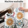thumbnail image 5 of Colorful Daisy Flower Floral Pattern Bathroom Rugs Mat,Non Slip Microfiber Bathroom Rug,Rubber Backing,Soft Bathroom Mats for Bathroom Floor,Tub and Shower,17x27in(43x68cm), 5 of 5