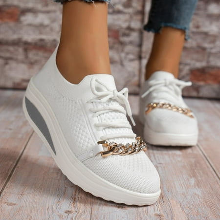 

Aufmer Clearance Womens Tennis Shoes Wide Width Ladies Mesh Shoes Slip-on Comfort Fashion Comfortable for Walking Slip on Shoes