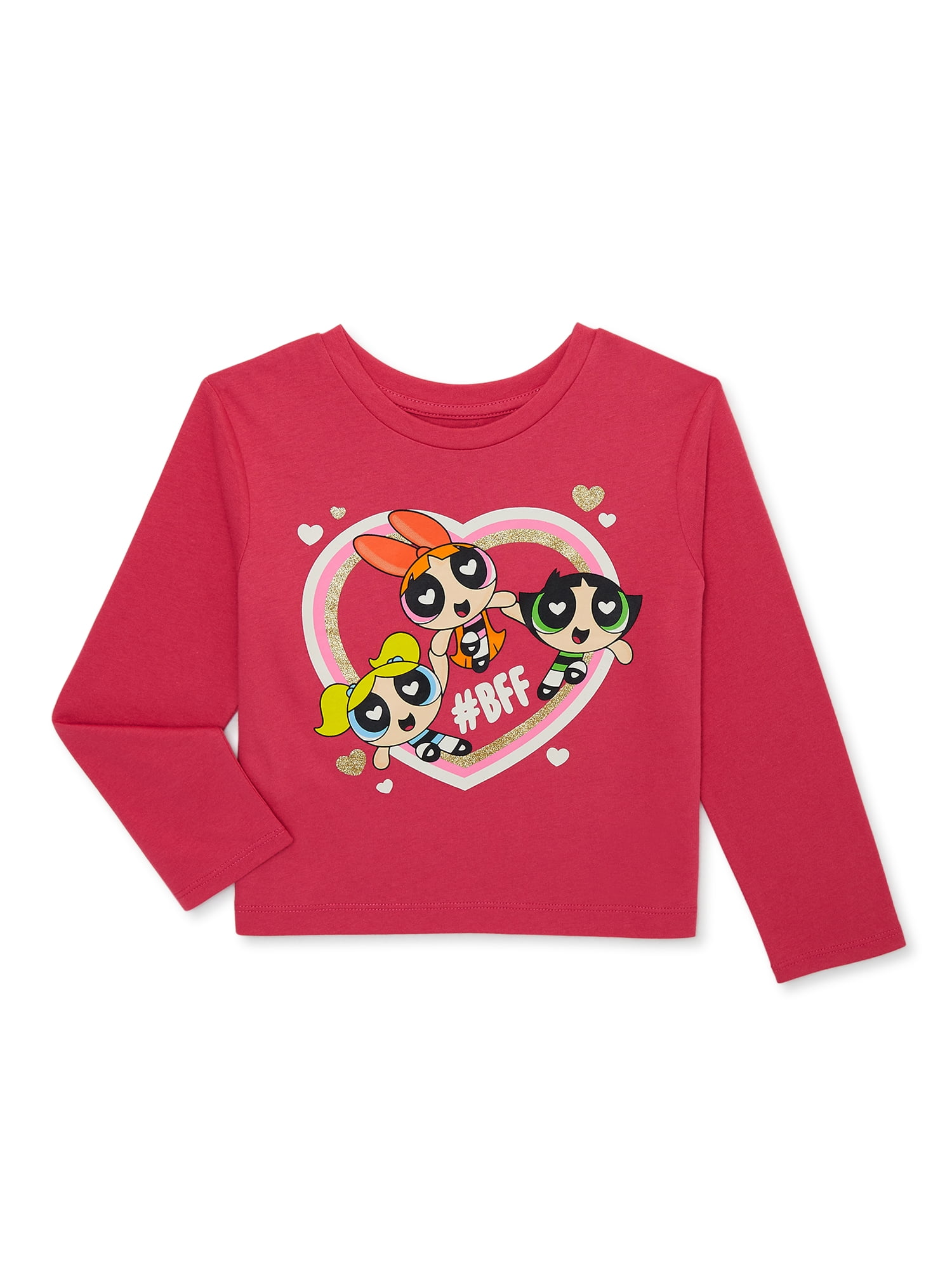 365 Kids From Garanimals Girls Long Sleeve Powerpuff T-Shirt, Sizes 4-10