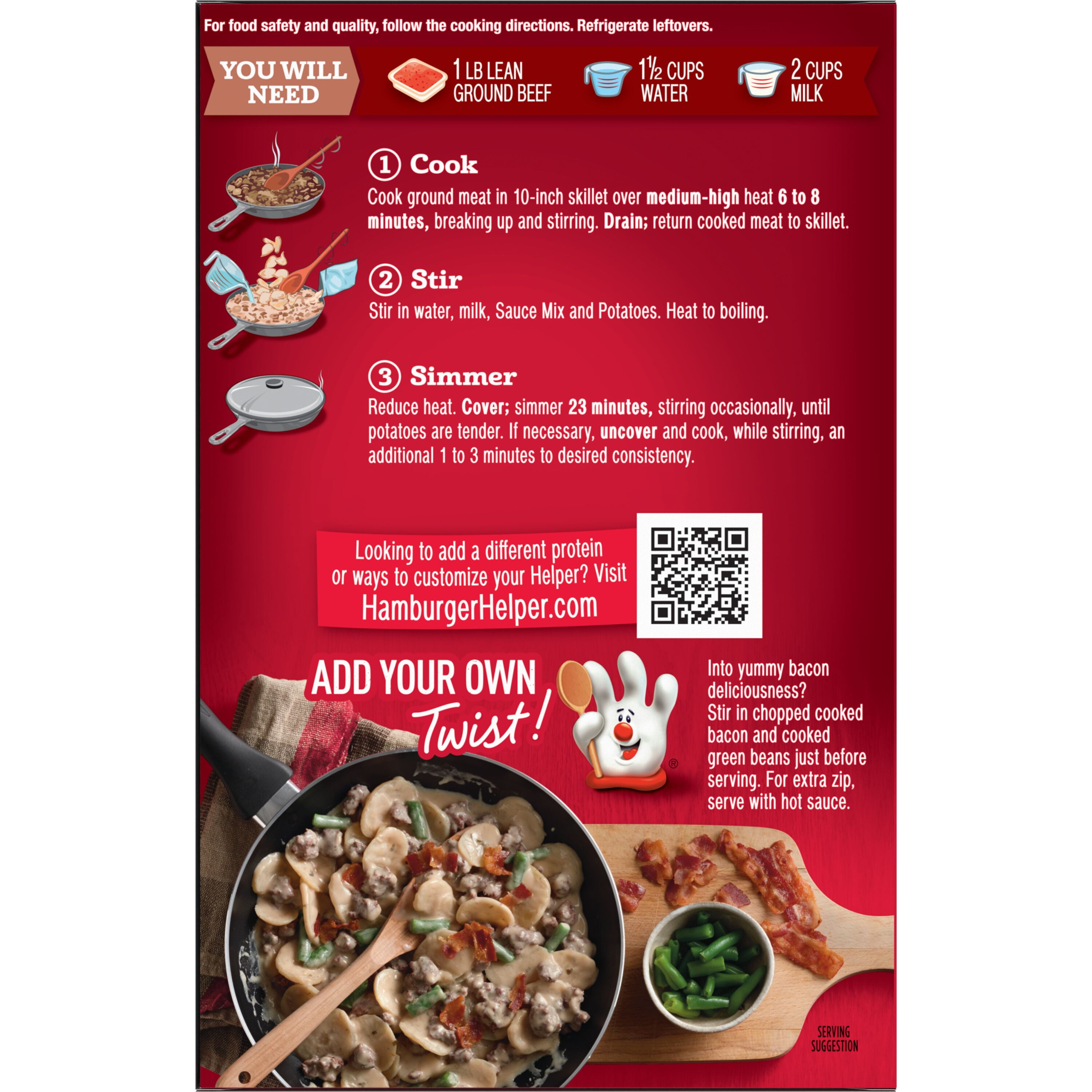 Hamburger Helper Potato Creamy Stroganoff, 5 oz Box (Pack of 6)