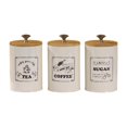 thumbnail image 1 of Bamboohart 3x Kitchen Canisters Set Coffee Tea Sugar Containers Modern Jars Decor Farmhouse vintage, 1 of 9
