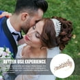thumbnail image 5 of HEMOTON Violet Rhinestone Zinc Alloy Bridal Headband for Hair Decoration Wedding Party, 5 of 8