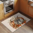 thumbnail image 3 of Orange Grey Pumpkins Fall Large Area Rugs for Bedroom Living Room, Soft Non Slip Carpet Bedside Rug, Thanksgiving Rustic Rectangular Floor Cover Kitchen Accent Rug 2'x3' for Dining Room/Office, 3 of 9