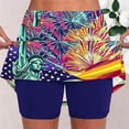 thumbnail image 6 of Gamivast 4Th Of July Skort for Women High Waisted Athletic Skirt with Shorts Tummy Control Flag Graphic Tennis Golf Skirt Stretchy Workout Running Skort with Inner Shorts, 6 of 6