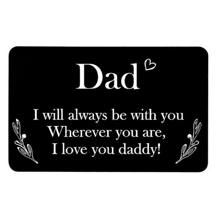 

2024 Hot Selling Personalized Engraved Wallet Metal Card Insert From Son Daughter Birthday Thanksgiving Christmas Father Day Customized Dad Ever Custom Message Card for Dad Daddy