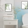 thumbnail image 2 of Botanical Bathroom Decor Wall Art Prints –Unframed Set of 2 ( 12x16 Inch )– Wash your Worries Away and Relax Signs Bathroom Wall Decor, Sage Green Greenery Eucalyptus Leaf Leaves Minimalist Watercolor, 2 of 7