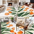 thumbnail image 5 of 6'x9' Area Rugs, Orange Tulip Indoor Outdoor Area Rug for Living Room Bedroom, Watercolor Retro Elegant Botanical Washable Bathroom Rugs Kitchen Floor Carpet Mats Home Decor Aesthetic, 5 of 8