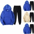 thumbnail image 4 of Sweatsuits Set for Women Mens 2 Piece Joggers Set Long Sleeve Hoodie Sweatshirt Matching Sweatpants with Pockets, 4 of 4