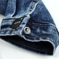 thumbnail image 6 of KIDSCOOL SPACE Baby Denim Jacket,Little Toddler Kids Simple Design Stretch Jean Coat,Deep Blue,3-4 Years, 6 of 6