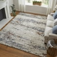 thumbnail image 2 of Feizy Gilmore Modern Abstract, Ivory/Blue/Gray, 2' x 3' Accent Rug Stain Fade Resistant Pet & Kid Friendly Bohemian & Eclectic Watercolor Floor Rug for Living room Bedroom, 2 of 9