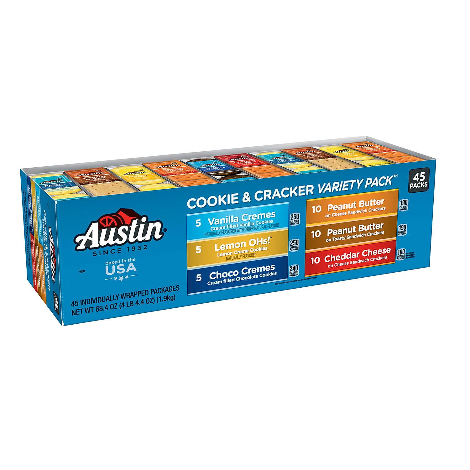 Austin Cookies and Crackers Variety Pack (1.52 oz., 45 ct.)