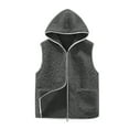 thumbnail image 6 of Diufon Womens Fleece Vest Hooded Sleeveless Full Zip Jacket Casual Fashion Winter Warm Coats with Pockets, 6 of 7