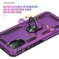 thumbnail image 5 of Galaxy A03S Case [Military Grade 16ft Drop Tested] with HD Screen Protector, Magnetic Ring Holder & Kickstand, Purple, 5 of 17